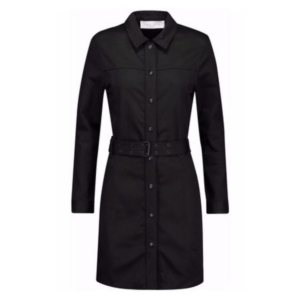 IRO - Ashley Belted Cotton Twill Dress in Black